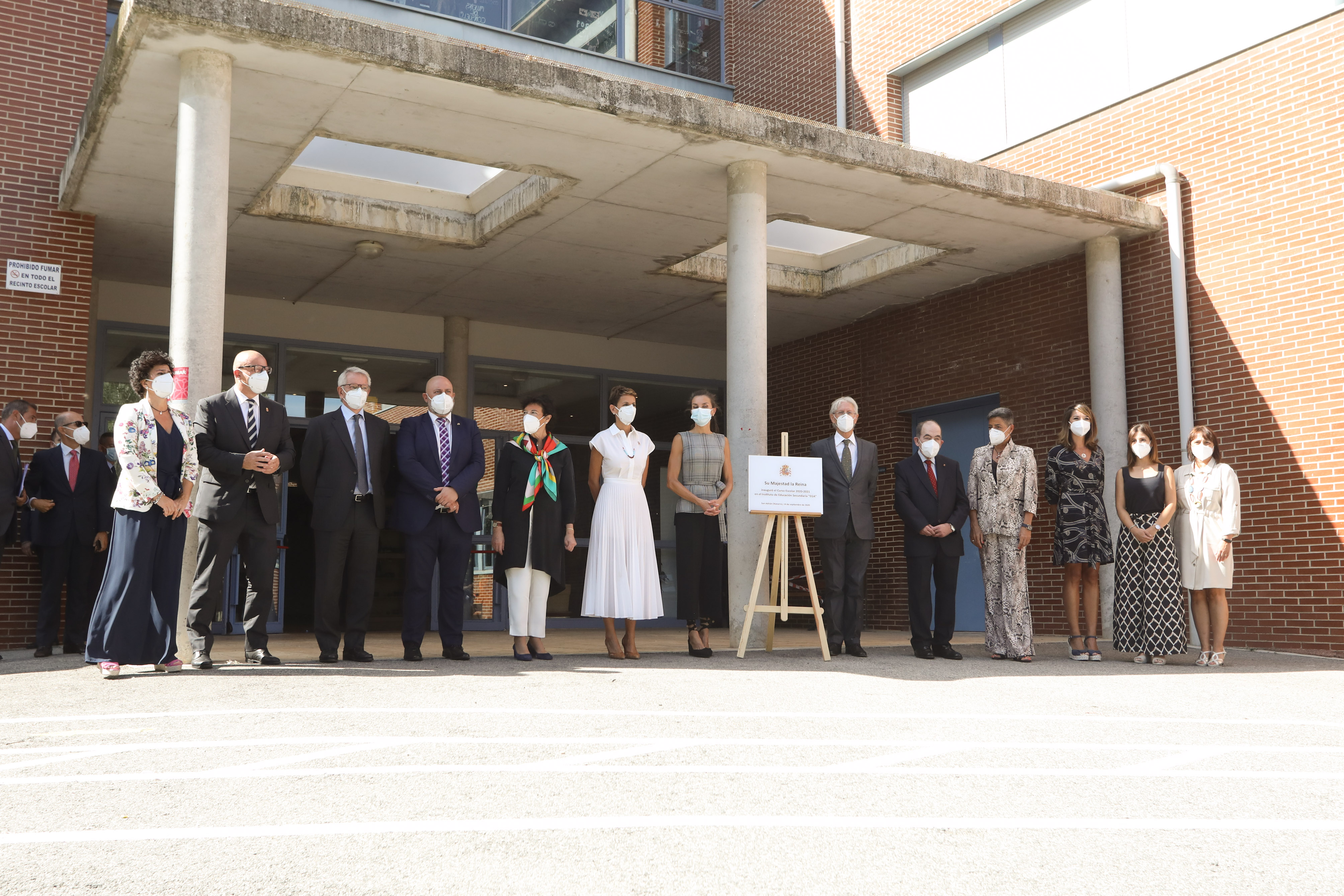 Su Majestad la Reina inaugura en Milagro y San Adrián el nuevo curso académico marcado por la COVID-19